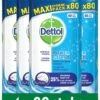 Dettol - Power & Fresh - Schoonmaakdoekjes - Oceaanfris - 4 X 80 Doekjes -Schoonmaakproducten Winkel 1015x1200