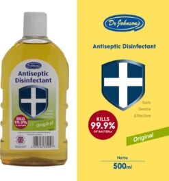 Dr Johnsons Ontsmettingsmiddel - 6 X 500ml Voordeelverpakking - Dettol Antiseptic Alternatief -Schoonmaakproducten Winkel 1124x1200