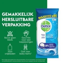 Dettol - Power & Fresh - Schoonmaakdoekjes - Oceaanfris - 4 X 80 Doekjes -Schoonmaakproducten Winkel 1196x1200