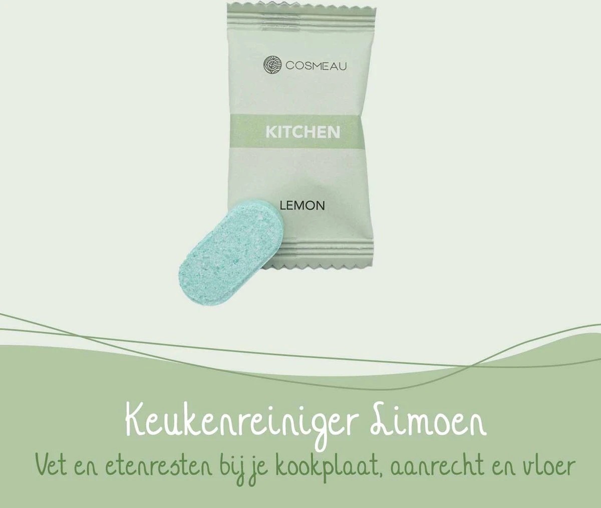 Cosmeau Keukenreiniger 6 Stuks Tabletten Cleaning Tabs Schoonmaak Tabs - Kitchen- Navulverpakking - Refill 4 Cosmeau Keukenreiniger 6 Stuks Tabletten Cleaning Tabs Schoonmaak Tabs - Kitchen- Navulverpakking - Refill - Afbeelding 2