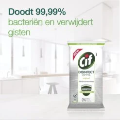 Cif Disinfect & Shine Wipes Doden 99,99% Van De Bacteriën Original Desinfecterende Schoonmaakdoekjes, Van 100% Biologisch Afbreekbaar Textiel 5 X 75 Doekjes 20 Cif Disinfect & Shine Wipes Doden 99,99% Van De Bacteriën Original Desinfecterende Schoonmaakdoekjes, Van 100% Biologisch Afbreekbaar Textiel 5 X 75 Doekjes -Schoonmaakproducten Winkel 1200x1198 1