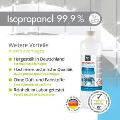 Isopropyl Alcohol - Isopropanol - IPA - Isopropyl - 99,9% Zuiver - 1000ml - Inclusief Trechter -Schoonmaakproducten Winkel 1200x1200 15