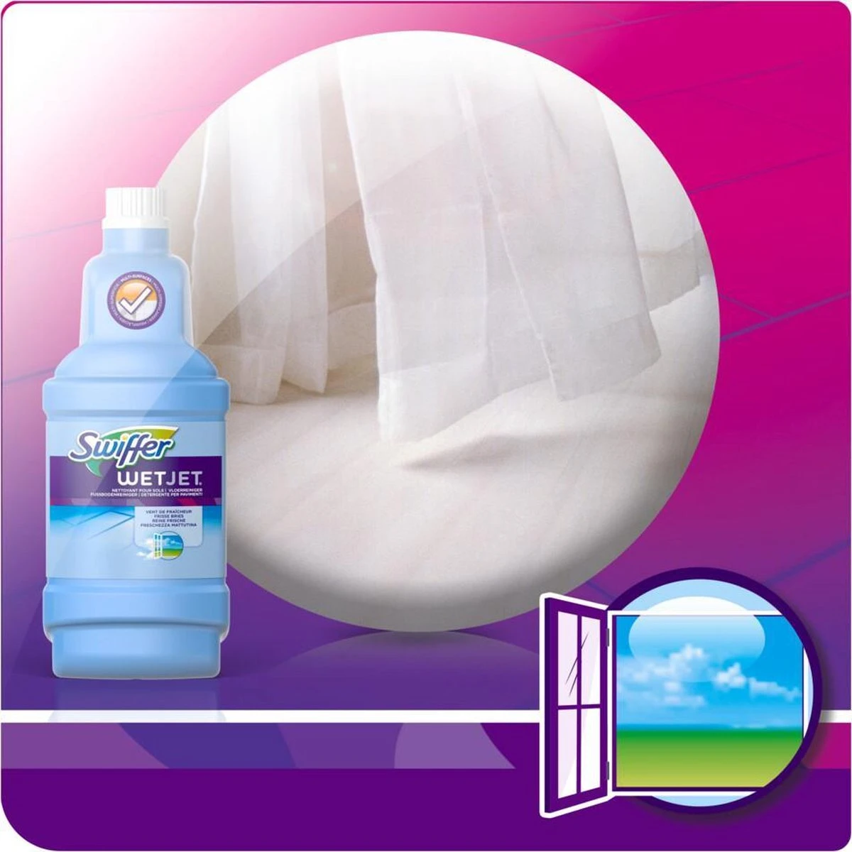 Swiffer WetJet Alles-In-Een Dweilsysteem Reinigingsmiddel - 1.25 Liter 6 Swiffer WetJet Alles-In-Een Dweilsysteem Reinigingsmiddel - 1.25 Liter - Afbeelding 4