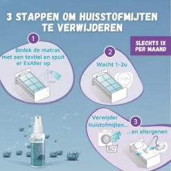 Exaller Anti Huisstofmijt Spray 150ml - 100% Natuurlijk Huismijt Bestrijder - Klinisch Getest - Behandeling En Preventie Van Huisstofmijtallergie 7 Exaller Anti Huisstofmijt Spray 150ml - 100% Natuurlijk Huismijt Bestrijder - Klinisch Getest - Behandeling En Preventie Van Huisstofmijtallergie -Schoonmaakproducten Winkel 1200x1200 458