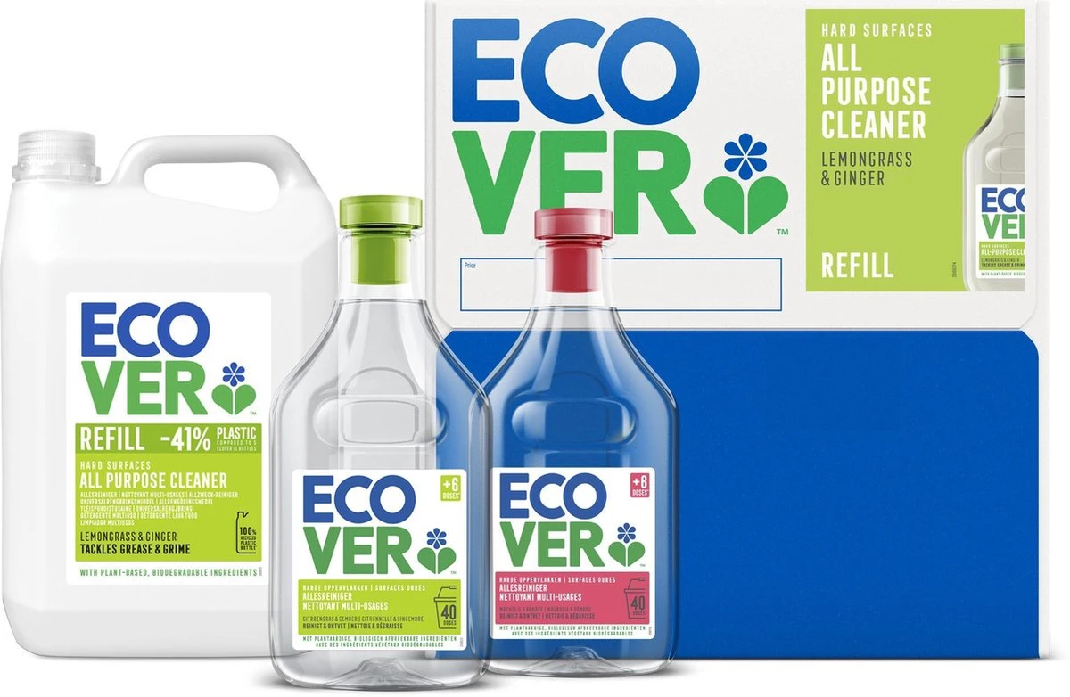Ecover - Allesreiniger - Citroengras & Gember - Voordeelverpakking 6 X 1 L 9 Ecover - Allesreiniger - Citroengras & Gember - Voordeelverpakking 6 X 1 L - Afbeelding 7