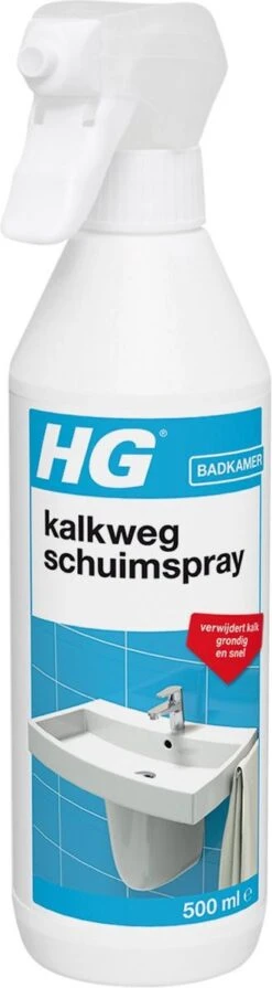 HG Kalkweg Schuimspray - 500ml - 100% Glans - Verwijdert En Voorkomt Kalk - Biologisch Afbreekbaar -Schoonmaakproducten Winkel 331x1200 2