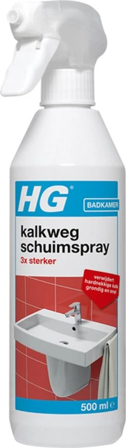 HG Kalkweg Schuimspray 3x Sterker - 500ml - Verwijdert Extreme Kalkresten - 100% Opgelost, 100% Resultaat -Schoonmaakproducten Winkel 340x1200