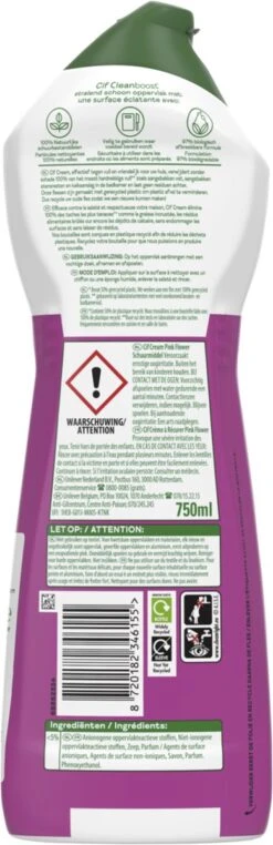 Cif CleanBoost Cream Pink Schuurmiddel - 8 X 750 Ml - Voordeelverpakking 16 Cif CleanBoost Cream Pink Schuurmiddel - 8 X 750 Ml - Voordeelverpakking -Schoonmaakproducten Winkel 389x1200 1