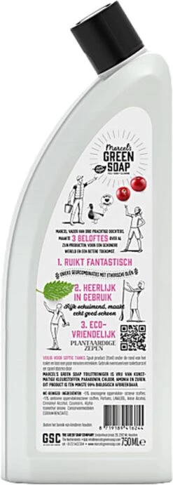 Marcel's Green Soap Toiletreiniger Patchouli & Cranberry - 750 Ml -Schoonmaakproducten Winkel 429x1200 1