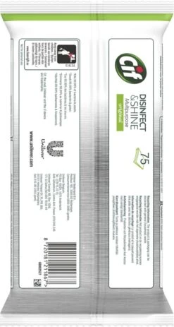 Cif Disinfect & Shine Wipes Doden 99,99% Van De Bacteriën Original Desinfecterende Schoonmaakdoekjes, Van 100% Biologisch Afbreekbaar Textiel 5 X 75 Doekjes 17 Cif Disinfect & Shine Wipes Doden 99,99% Van De Bacteriën Original Desinfecterende Schoonmaakdoekjes, Van 100% Biologisch Afbreekbaar Textiel 5 X 75 Doekjes -Schoonmaakproducten Winkel 640x1200