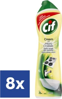 Cif Schuurmiddel Cream Citroen - 8 X 500 Ml