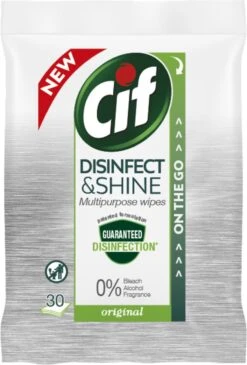 Cif Disinfect & Shine Wipes Original Desinfectie Schoonmaakdoekjes - 12 X 30 Doekjes - Voordeelverpakking -Schoonmaakproducten Winkel 811x1200
