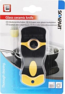 Scanpart Kookplaat Schraper - Schraapijzer - Radeermes - Voor Alle Glazen Kookplaten - Zoals Keramische Inductie En Halogeen Kookplaten - Kunststof - Vervangbaar Mesje - Krasvrij -Schoonmaakproducten Winkel 824x1200