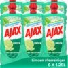 Ajax® Ajax Allesreiniger Limoen 6 X 1.25L - Voordeelverpakking -Schoonmaakproducten Winkel 960x1200 1